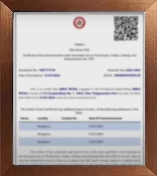 Professional Tax Certificate Karnataka